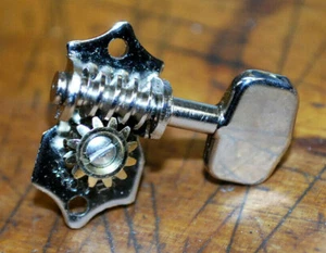 RARE Bass Side Grover Individual 3x3 Guitar Tuner Chrome Luthier Parts  - Picture 1 of 3
