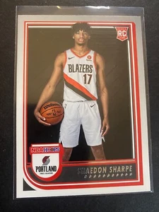 Shaedon Sharpe (Portland Trail Blazers) - 2022/23 NBA Hoops Rookie Card #237 - Picture 1 of 2