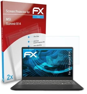 atFoliX 2x Schermbeschermer voor MSI Summit B14 Screen Protector duidelijk Folie - Afbeelding 1 van 8