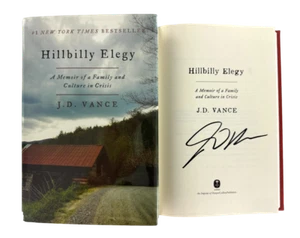 JD Vance signed Autogramm Hillbilly Elegy Buch - Donald Trump VP mit Beckett COA - Bild 1 von 2