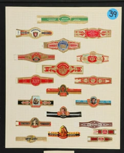 39/A BELGIUM 19 Vitolas-19 Cigars Band-Marcas Diferentes-Different Trademark - Bild 1 von 2