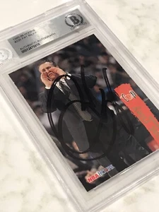 1995-96 NBA Hoops PAT RILEY Heat HC autografo completo carta firmata (BAS) - Foto 1 di 3