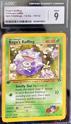 Koga’s Koffing Pokemon (2000) Gym Challenge 1st Ed 79/132 - CGC Mint 9