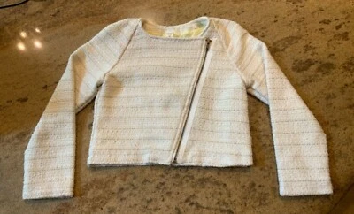 Girls Cherokee Jacket Gold Ivory/Cream w/ Zipper Sz M (7/8) Waist Length - Image 1 of 4