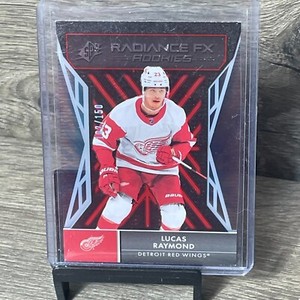 2021-22 UD SPx Lucas Raymond Radiance FX Rookie 102/150 Detroit Red Wings RC