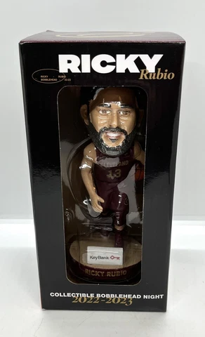 NIB Cleveland Cavaliers Ricky Rubio Collectible Bobblehead Night March 15, 2023 Cover