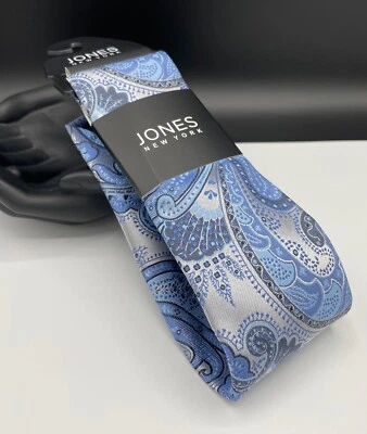 JONES NEW YORK Men's Neck Tie ~ Blue ~ Paisley Pattern ~ Designer! - Image 1 of 3
