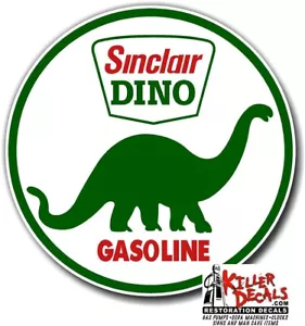 (SINC-#3) 12" ANTIGUA CALCOMANÍA GASOLINA SINCLAIR LUBRICANTE GAS Y ACEITE - Imagen 1 de 1