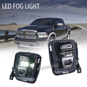 Pair LED 12V Front Fog Light Daytime Running Lights For Dodge Ram 1500 2013-2017 - Picture 1 of 12