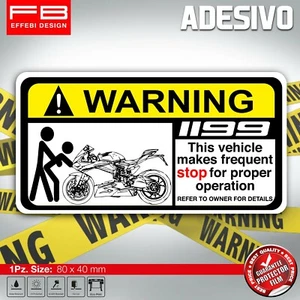 Adesivi Stickers 1199 R S Corse Warning Avvertenze Sexy Stop Bike - Picture 1 of 1