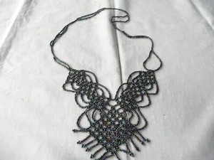 collier ancien en perles de verre - Imagen 1 de 4