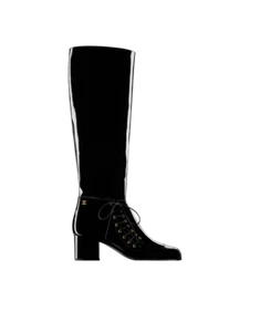 1675 $ Chanel Sissy Runway schwarz hoch Korsett Reißverschluss Stiefel EU 40 I LOVE SCHUHE - Bild 1 von 8