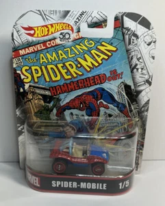 Hot Wheels Marvel Spider-Mobile 2017 1/5 Real Riders metal/metal 50o nuevo - Imagen 1 de 11