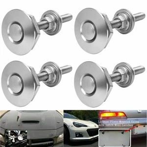4er Set Aluminium Druckknopf Motorhaubenverschlüsse für sichere Auto Motorfäc - Picture 1 of 12