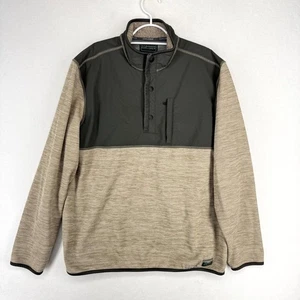 G. H. Bass & Co. Explorer graues Sweatshirt mit Viertelknöpfen Herren Größe XL - Bild 1 von 10