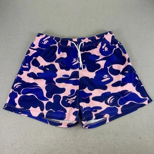 Mr. Remade Mesh Shorts Herren XL blau pink Camouflage Bape Logo Print Designer 5” - Bild 1 von 12