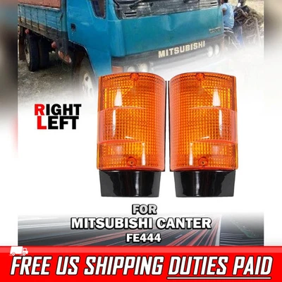 Par de luces indicadoras de lámpara de señal de giro de esquina Mitsubishi para Canter FE444 1986-95 Foto 1 de 4
