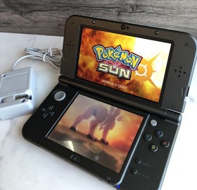 New Nintendo 3DS XL Gray/Black Console Pok&eacute;mon Bundle TESTED - TOP IPS SCREEN
