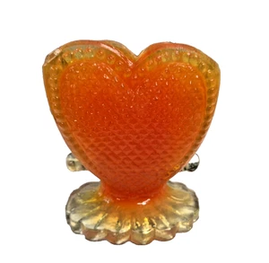 Boyd Glas Herz Zahnstocher Orange Swirl 1988--1993 ? NEU NEUWERTIG - Bild 1 von 5