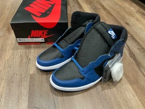 Size 12 - New Jordan 1 Retro OG High Dark Marina Blue 555088-404 - Picture 1 of 7