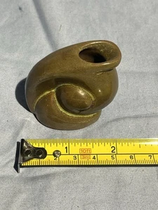 Vintage FRANKOMA Pottery Prairie Green 1/8" SMALL MINI SNAIL VASE #55 - Picture 1 of 3
