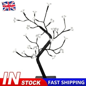 Luce LED per albero di ciliegio con fiori di ciliegio lampada per albero delle fate luce notturna (ciliegio nero 24LED) - Foto 1 di 12