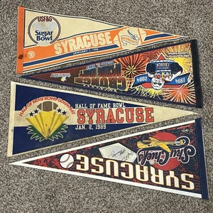 Menge 4 Vintage Syrakus Wimpel 88’ Zuckerdose 89’ HOF Schale Skychicks Crunch - Bild 1 von 6