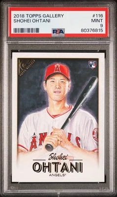 SHOHEI OHTANI 2018 TOPPS GALLERY ROOKIE RC #116 PSA 9 MINT! DODGERS MLB CHAMP! - Image 1 of 2