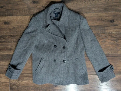 Jones New York Signature Woman's 100% Wool Jacket Gray Pockets Lined Classic XL - Image 1 of 4