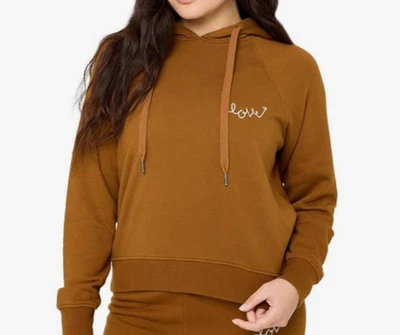 NWT Spiritual Gangster Love Script Harper Crop Hoodie Size XS in Color Dune - Image 1 of 4