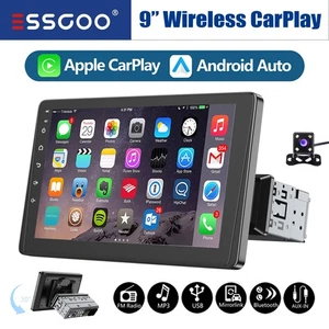 Autoradio 9" Singolo 1 Din Touch Screen Apple CarPlay FM Lettore MP5+Fotocamera - Foto 1 di 15