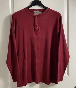 Vintage Eastern Mountain Sports USA Henley Herren L Burgund Pullover EMS - Bild 1 von 15