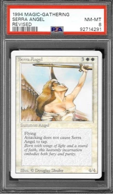 1994 MTG Revised Serra Angel Graded PSA 8 NM-MT - Image 1 of 2