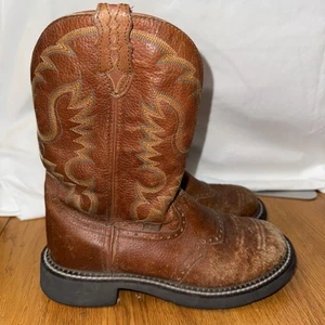 Botas vaqueras Justin Gypsy para mujer marrón/rojo del oeste L9908 talla 9B para mujer - Imagen 1 de 7