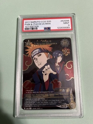 Naruto CCG S20 Tales of the Gallant Sage Pain Itachi Uchiha 1st Edition PSA 9 - Image 1 of 2