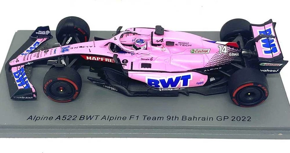 Alpine A522 Fernando Alonso BWT F1 Racing 2022  1:43 Resin Model Car - Image 1 of 1