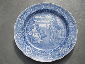 SPODE BLUE ROOM COLECCIÓN LEÑADOR EN INGLANDIA S3427-Z PLACA AZUL - Imagen 1 de 2