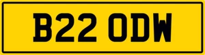 BRODIE BRODY BROHDY BRIDE BRD BRAD BRADLEY OLD B REG PREFIX NUMBER PLATE B22 ODW - Picture 1 of 2