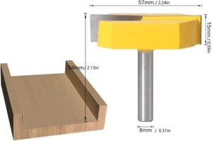 8mm Schaftfräser, 8x57mm Bodenreinigungsfräser Bodenflächenhobeln Holzbearbeitun - Bild 1 von 11