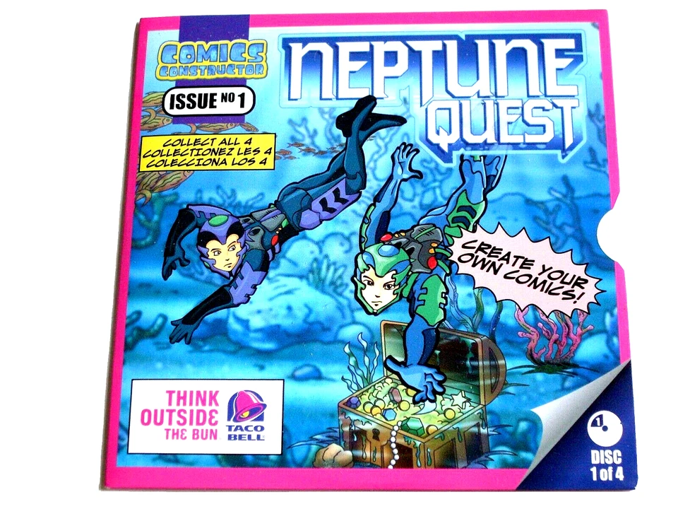 Taco Bell's Comics Constructor PC CD Neptune Quest - Issue 1 of 4 NEW Unopened - Image 1 of 2