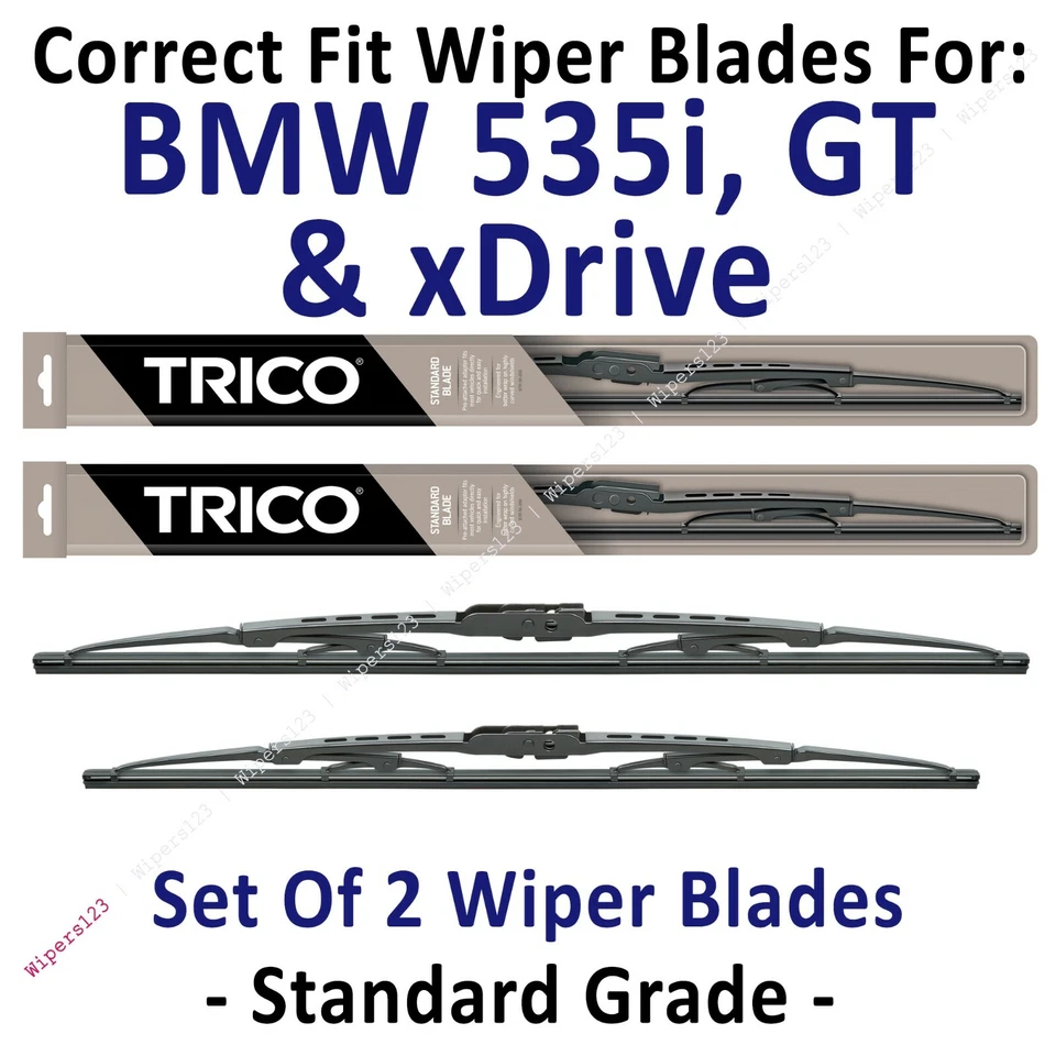 Paquete de 2 limpiaparabrisas estándar - aptos para BMW 535i, GT y xDrive 1991 - 30240/221 Foto 1 de 1