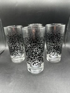 IKEA Varkul 22648 Glass Tumblers Clear with Black Pattern - Set of 4 - Picture 1 of 6
