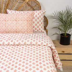 Solid Red Cotton 100% Soft Pure Cotton Reversible Machine Quilt - Picture 1 of 5