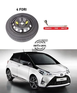 Ruotino di Scorta 15" per TOYOTA YARIS 4 fori con Chiave 21mm OMAGGIO! - Imagen 1 de 5