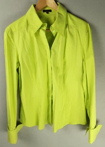 Escada limettengrüne Bluse mit Knöpfen - Langarm - Größe 42 - Bild 1 von 8
