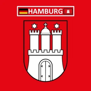 MAGNET - BLASON / WAPPEN - HAMBURG - GERMANY DEUTSCHLAND - Picture 1 of 1