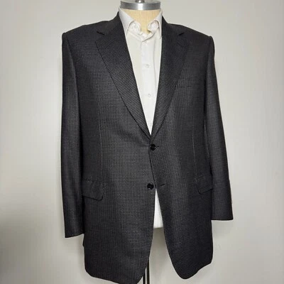 Abrigo deportivo Brioni 44L (48 it) marrón a cuadros Super 150s para hombre Foto 1 de 4