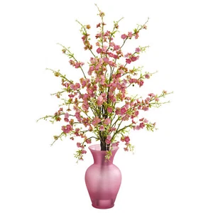 Nearly Natural Cherry Blossom Artificial Arrangement Rose Vase Pink 30" x 18" - Picture 1 of 1