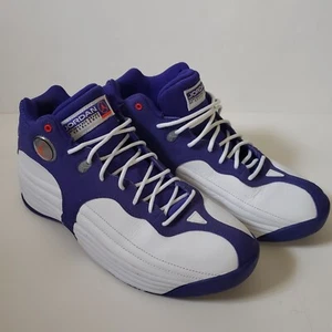 Nike Air Jordan Basketball Shoes Mens 9 Jumpman Team 1 White Purple - Picture 1 of 12