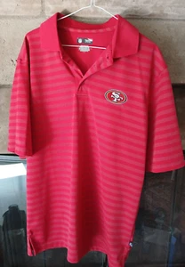 San Francisco 49ers Nike NFL On Field Polo Men's Red/Striped Used - Picture 1 of 14